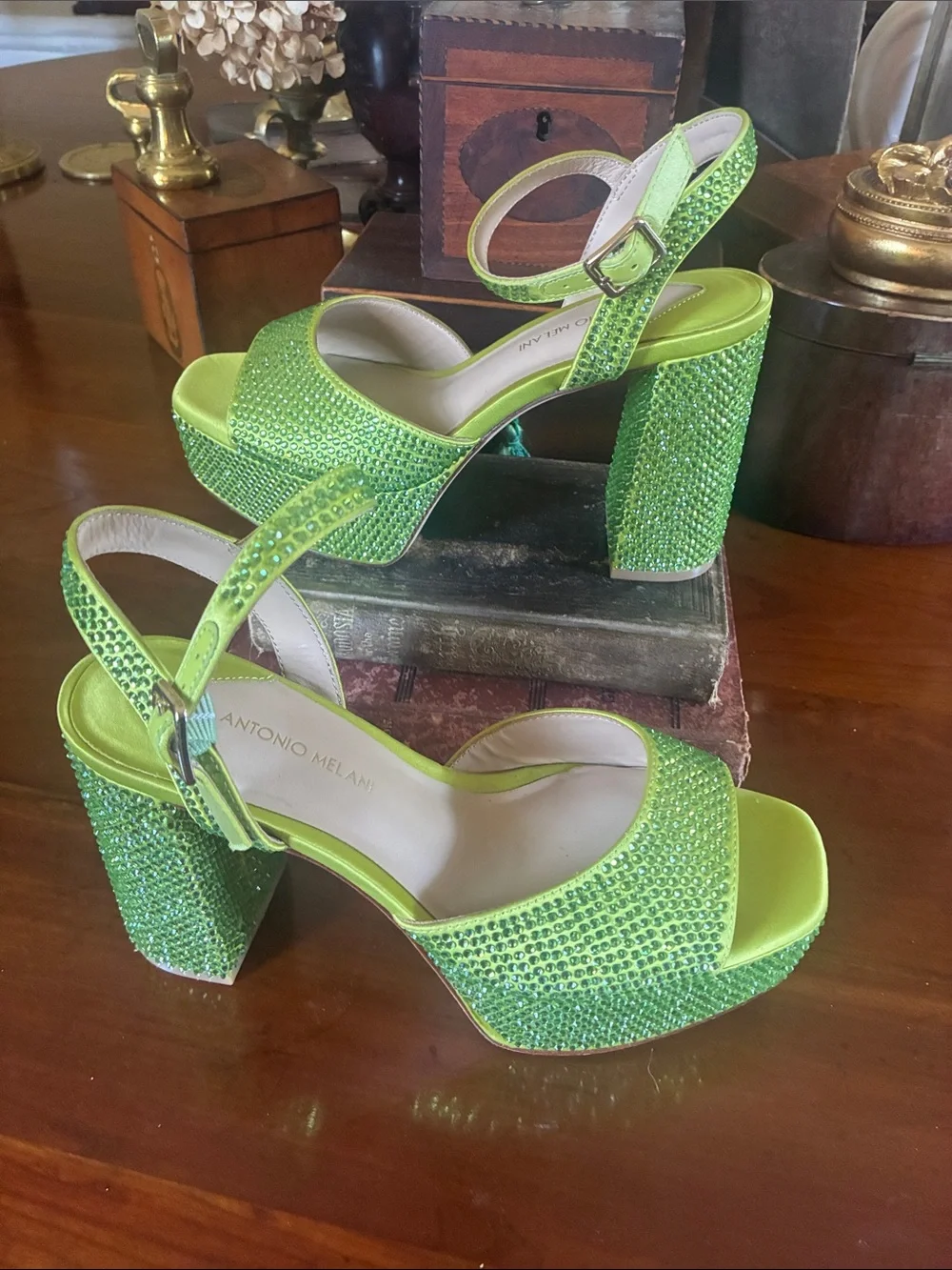Antonio Melani Babs Satin Platform Dress Sandals